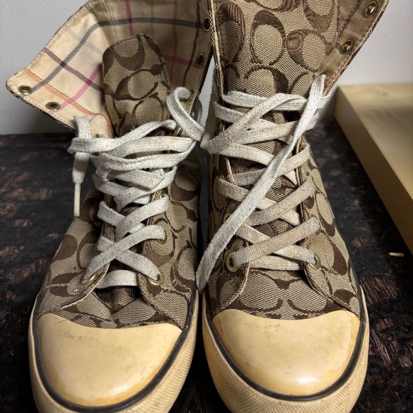 Coach Bonney High Top Canvas Sneakers - Picture 1 of 3